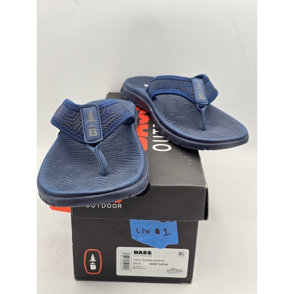 NEW BASS OUTDOOR TOPO THONG Sandal‎ — US SIZE 9 - Ensign Blue - NIB